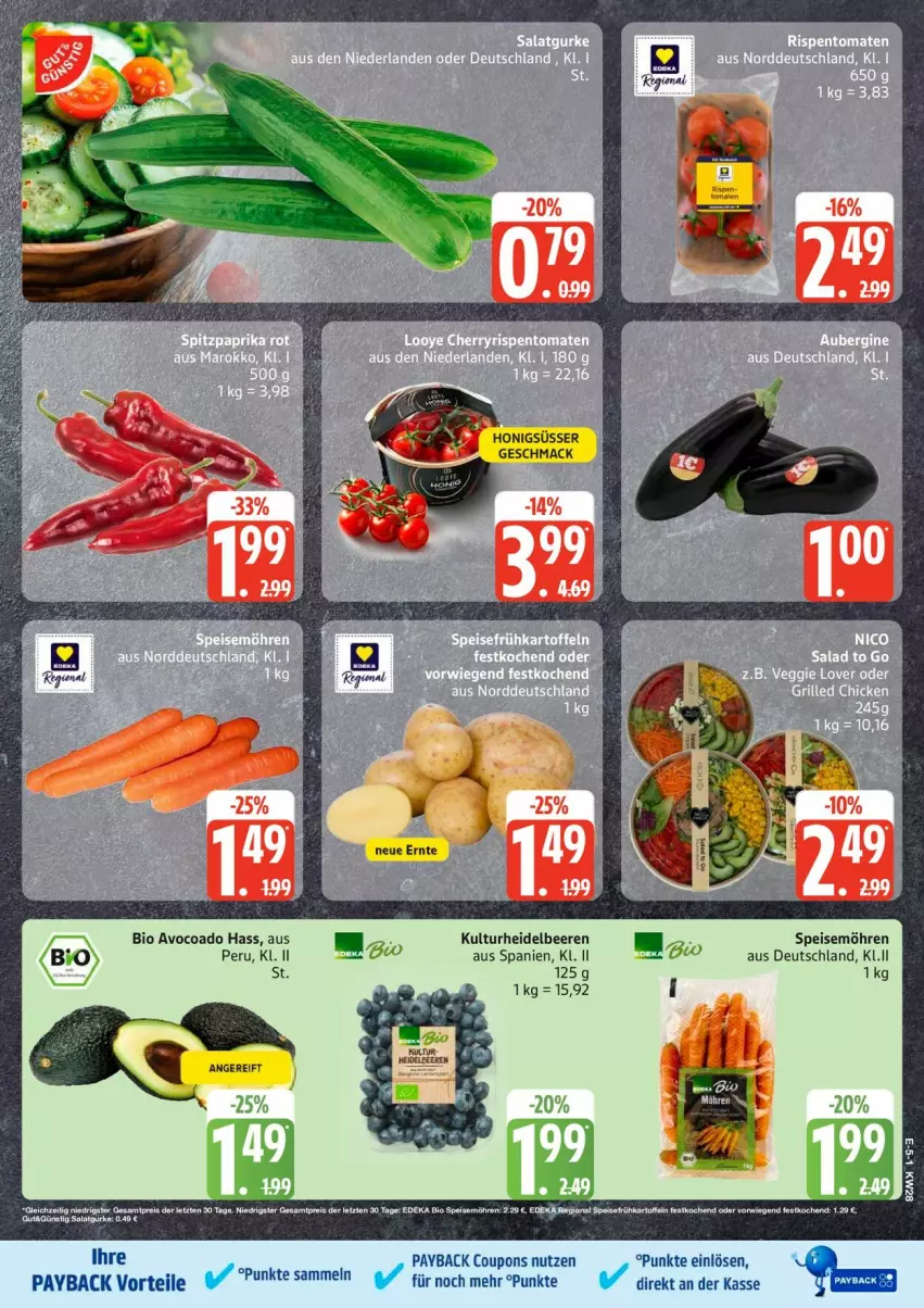 Aktueller Prospekt Edeka - Prospekte - von 06.07 bis 11.07.2026 - strona 6 - produkty: beere, beeren, bio, coupon, coupons, deka, edeka bio, eis, heidelbeere, heidelbeeren, honig, mac, möhren, payback, reis, speisemöhren, Ti, ZTE