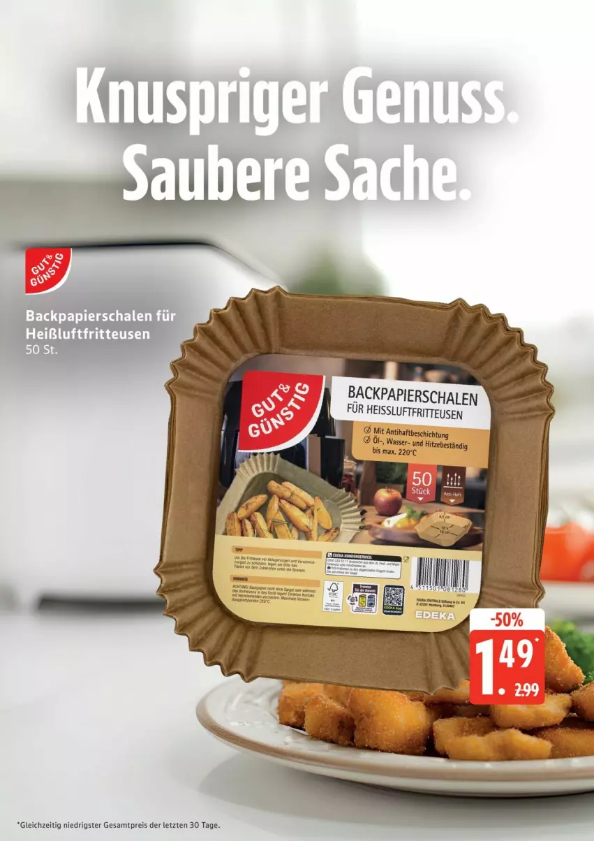 Aktueller Prospekt Edeka - Prospekte - von 06.07 bis 11.07.2026 - strona 8 - produkty: eis, fritteuse, papier, Schal, Schale