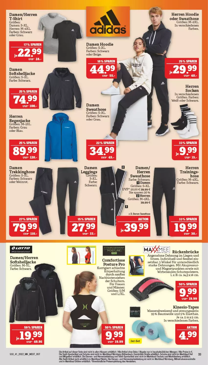 Aktueller Prospekt Marktkauf - Prospekt - von 09.10 bis 15.10.2022 - strona 37 - produkty: Bau, baumwolle, eis, elle, gin, hose, Jacke, kleid, Kleidung, leggings, Liege, reis, schuhe, shirt, socken, Sport, Sweathose, T-Shirt, teller, Ti, wasser, wein, wolle