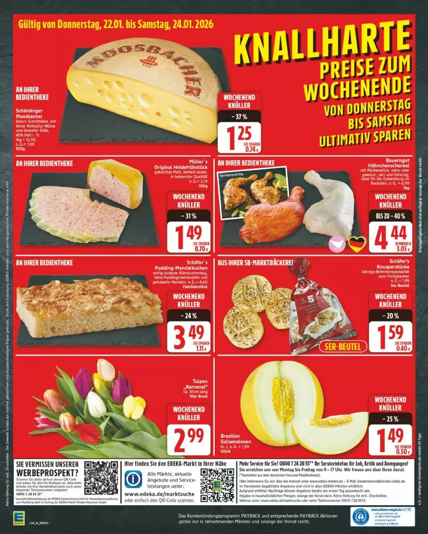 Aktueller Prospekt Edeka - Prospekte - von 19.01 bis 24.01.2026 - strona 16 - produkty: aeg, elle, galiamelone, gin, heidefrühstück, kuchen, mandel, melone, melonen, pudding, telefon, Ti, uhr