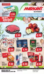 Gazetka promocyjna Markant - Prospekte - Gazetka - ważna od 09.04 do 09.04.2022 - strona 1 - produkty: angebot, angebote, Bau, drink, eier, elle, energy drink, ferrero, joghur, joghurt, kaffee, melitta, red bull, sahne, Sahnejoghurt, Schal, Schale, schinken, schwein, Ti, uhr, wein, würfel