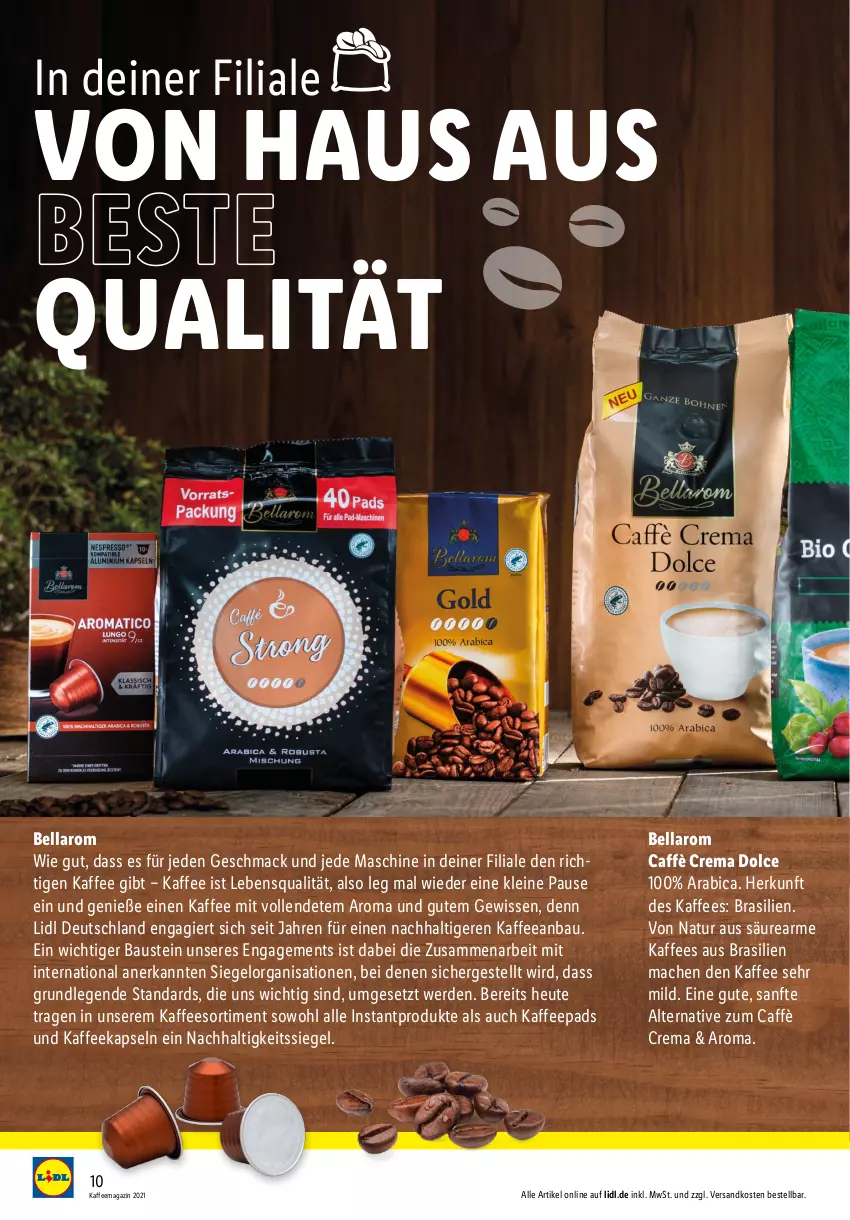 Aktueller Prospekt Lidl - Kaffeemagazin - von 26.09 bis 16.10.2021 - strona 10