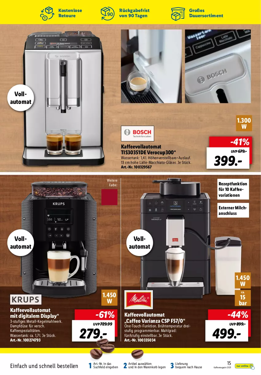 Aktueller Prospekt Lidl - Kaffeemagazin - von 26.09 bis 16.10.2021 - strona 15