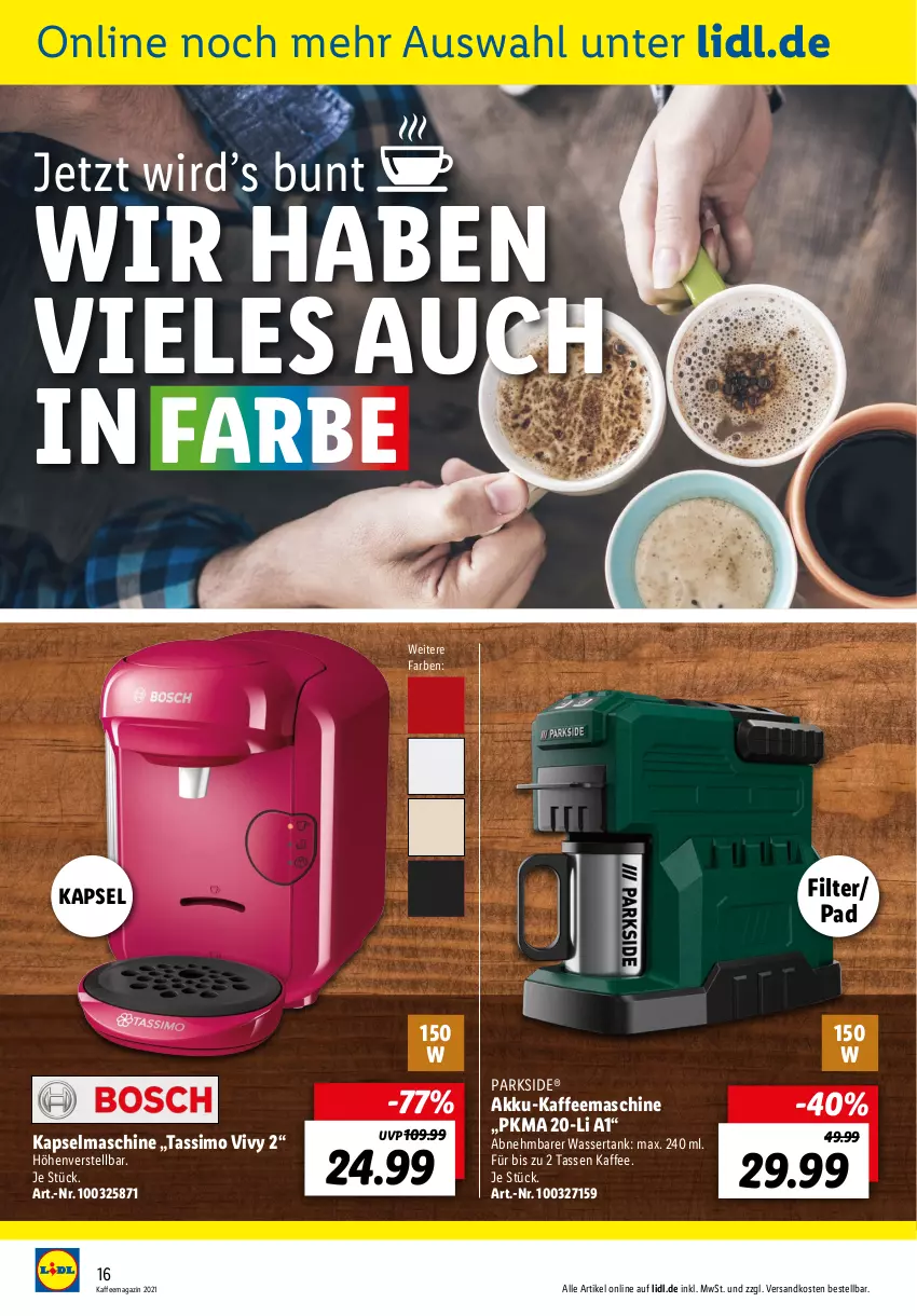 Aktueller Prospekt Lidl - Kaffeemagazin - von 26.09 bis 16.10.2021 - strona 16