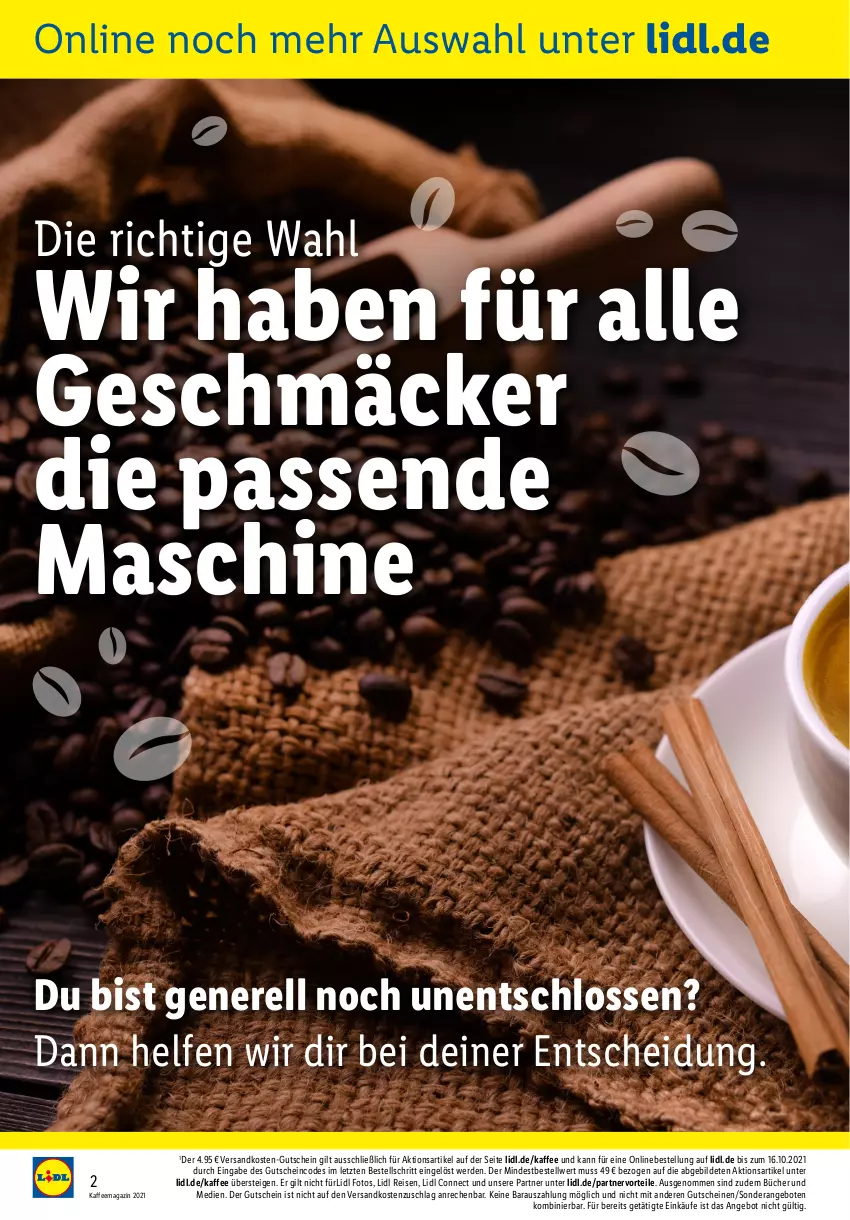 Aktueller Prospekt Lidl - Kaffeemagazin - von 26.09 bis 16.10.2021 - strona 2