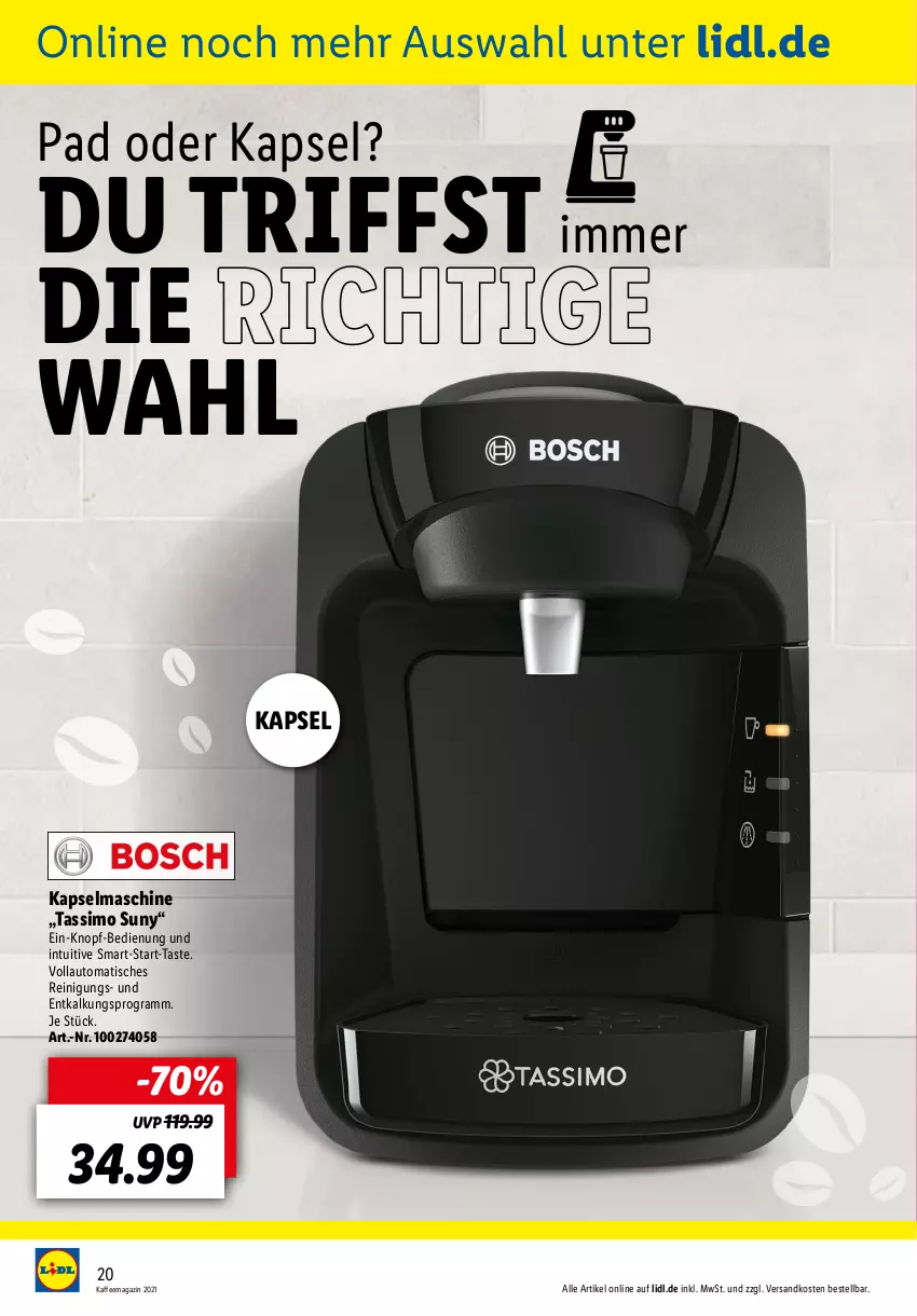 Aktueller Prospekt Lidl - Kaffeemagazin - von 26.09 bis 16.10.2021 - strona 20