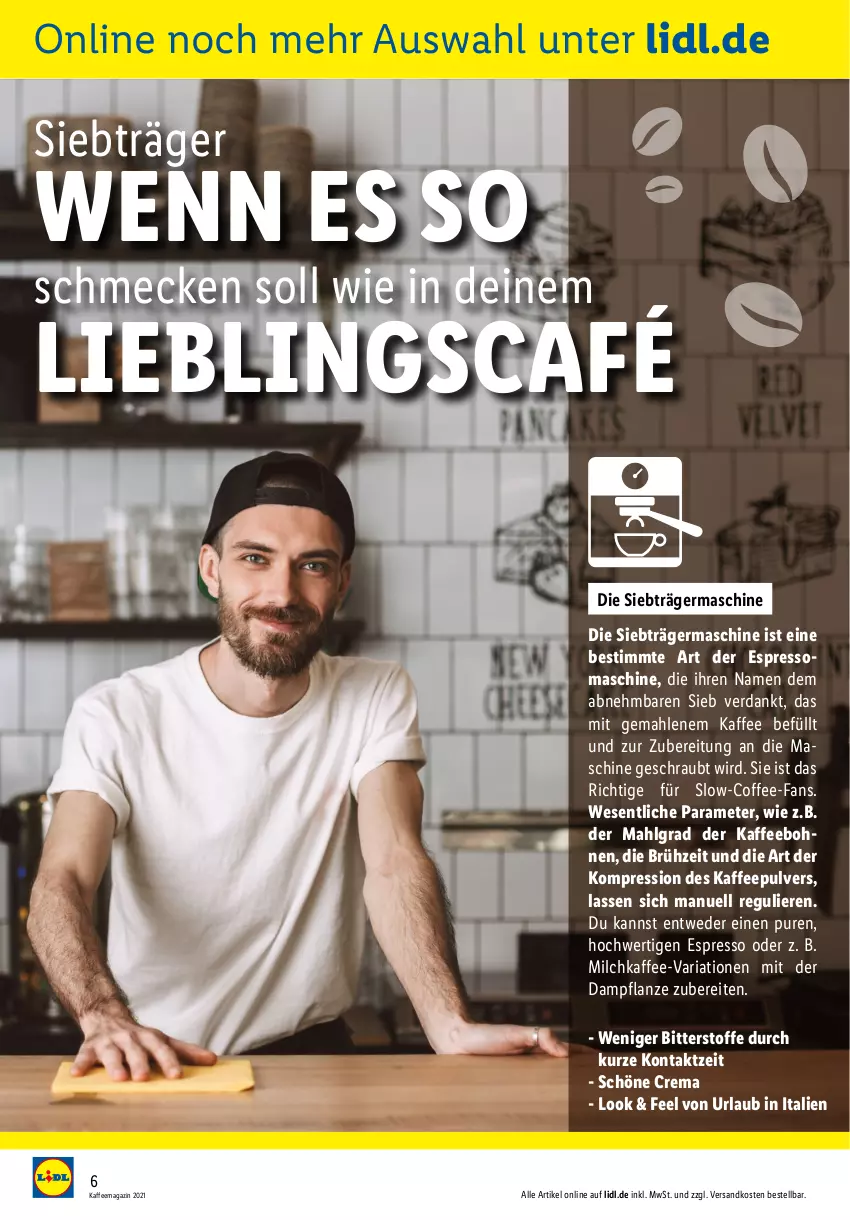 Aktueller Prospekt Lidl - Kaffeemagazin - von 26.09 bis 16.10.2021 - strona 6