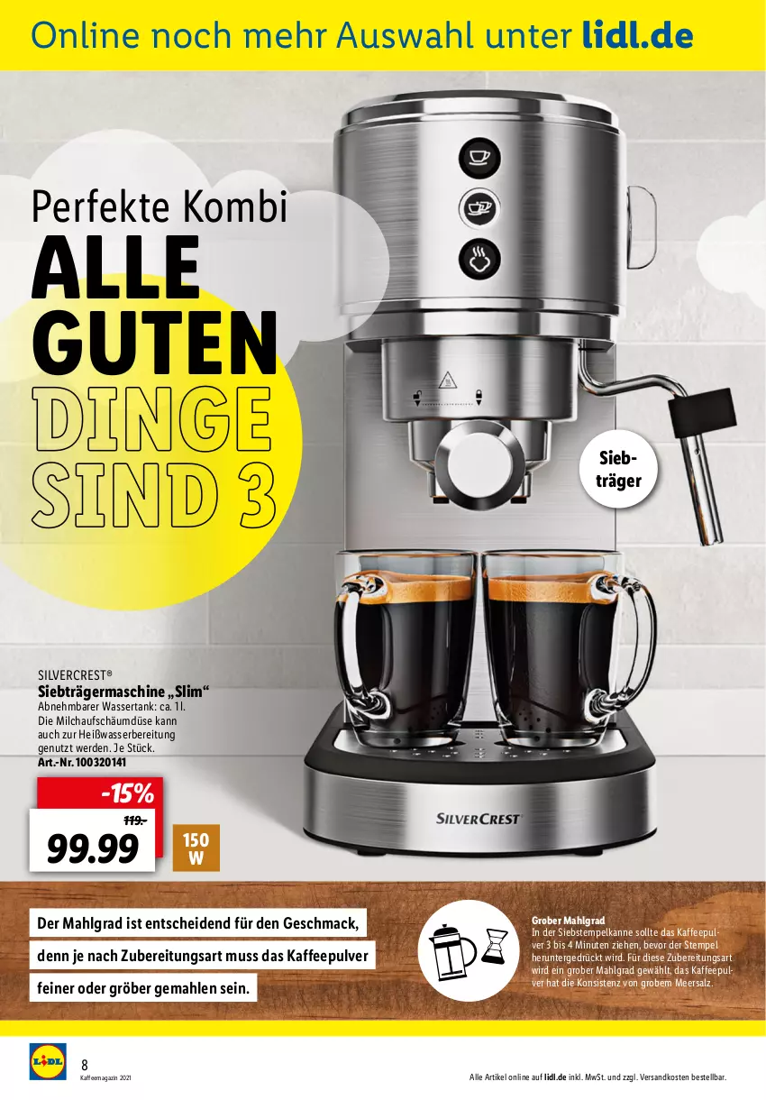 Aktueller Prospekt Lidl - Kaffeemagazin - von 26.09 bis 16.10.2021 - strona 8