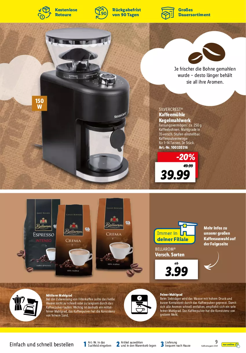 Aktueller Prospekt Lidl - Kaffeemagazin - von 26.09 bis 16.10.2021 - strona 9