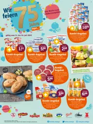 Gazetka promocyjna Tegut - Angebote der Woche - Gazetka - ważna od 16.07 do 16.07.2022 - strona 1 - produkty: angebot, angebote, arla, Becher, Berger, beutel, bio, dekoration, doppelrahmstufe, elle, ente, feinschmecker, finello, flasche, Geflügel, gin, herzberger, Hohes C, joghur, joghurt, Käse, mac, milch, mozzarella, philadelphia, Reibekäse, rel, sahne, Sahnejoghurt, salami, salami-teller, teller, Ti, tisch, wiltmann, zott