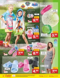 Gazetka promocyjna Netto Marken-Discount - Filial-Angebote - Gazetka - ważna od 04.06 do 04.06.2022 - strona 28 - produkty: Anzug, Bad, badeanzug, badeshorts, ball, Bau, baumwolle, eis, handtuch, Hylo, Kinder, kleid, ndk, pantolette, pantoletten, reis, Ria, sandale, sandalen, shorts, strandtuch, Ti, tisch, tuc, wasser, wolle, zott