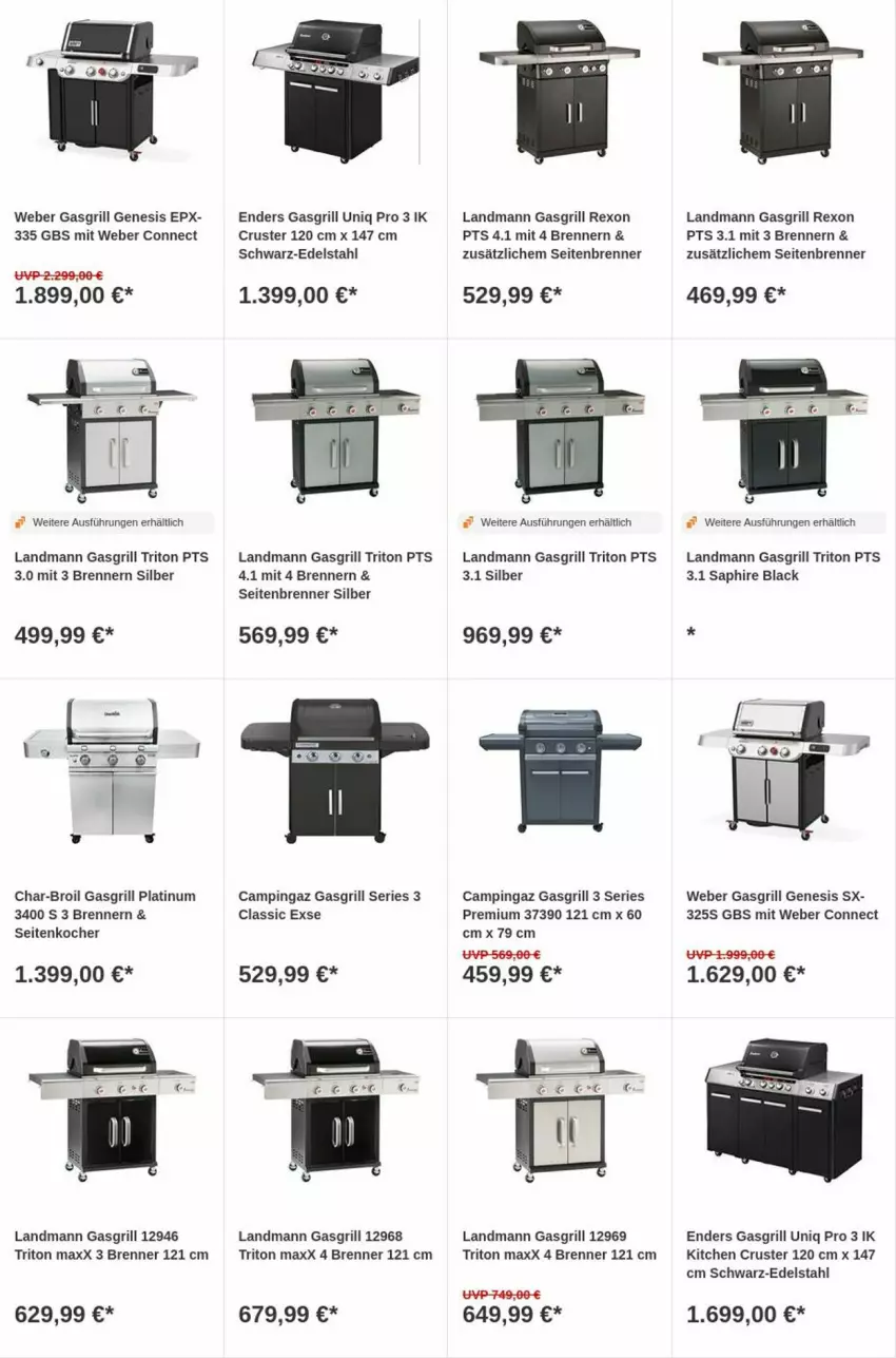 Aktueller Prospekt Obi - Prospekte - von 19.09 bis 27.09.2023 - strona 14 - produkty: campingaz, char-broil, edelstahl, enders, gasgrill, grill, Kocher, lack, Ti, weber