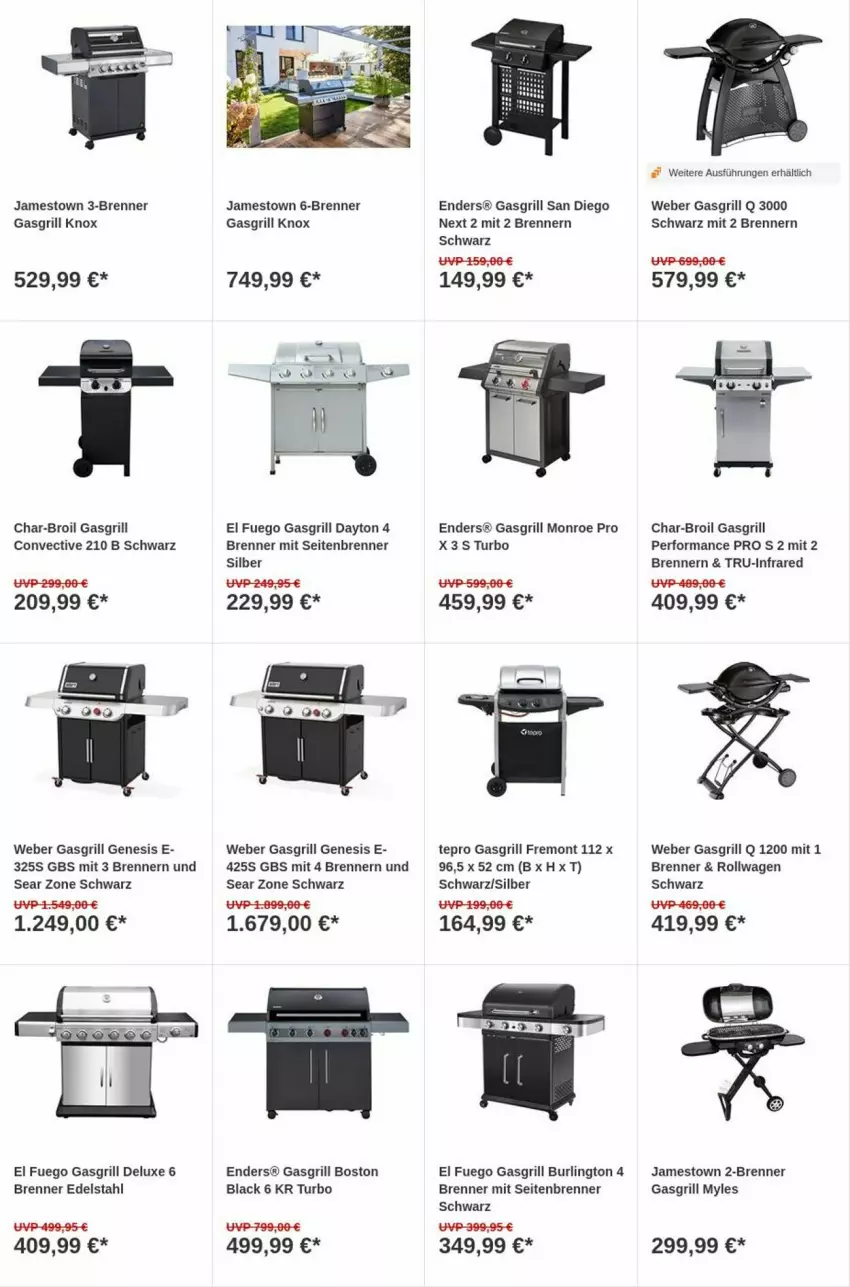 Aktueller Prospekt Obi - Prospekte - von 19.09 bis 27.09.2023 - strona 18 - produkty: char-broil, edelstahl, enders, gasgrill, grill, lack, tepro, Ti, weber