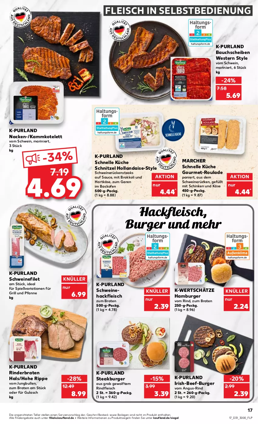 Aktueller Prospekt Kaufland - von 04.08 bis 10.08.2022 - strona 17 - produkty: angebot, angebote, backofen, Bau, bauchscheiben, beef, besteck, braten, brokkoli, burger, eis, elle, filet, fleisch, fleisch in selbstbedienung, für grill und pfanne, geschirr, grill, grill und pfanne, gulasch, hackfleisch, hamburger, hartkäse, hollandaise, ilag, jungbullen, Käse, kotelett, küche, Ofen, pfanne, purland, Ria, rind, rinder, rinderbraten, rindfleisch, Rückensteak, rückensteaks, sauce, schinken, schnitzel, schwein, schweine, schweinefilet, Schweinehackfleisch, schweinerücken, steak, steaks, teller, Ti, und pfanne, wein, weine, Weste