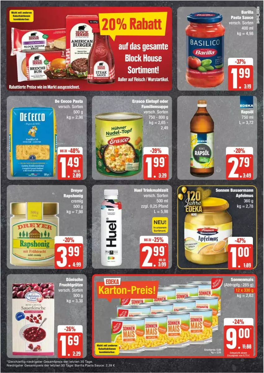 Aktueller Prospekt Edeka - Prospekte - von 22.07 bis 27.07.2024 - strona 17 - produkty: auer, barilla, basilico, eis, hühner, kirsch, pasta, Pasta Sauce, reis, sauce, Ti, topf, ZTE