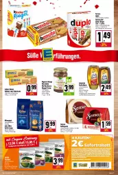 Gazetka promocyjna Kupsch - Angebote der Woche - Gazetka - ważna od 19.02 do 19.02.2022 - strona 7 - produkty: bio, Blüte, blütenhonig, bohne, bohnen, caffè crema, coupon, coupons, creme, duplo, eis, erde, ferrero, flasche, gin, hafer, hanuta, haselnuss, honig, jacobs, jacobs tassimo, kaffee, kaffeepads, kakao, keks, Kinder, kinder riegel, korn, langnese, leibniz, mövenpick, nougat creme, nuss, ohne palmöl, reis, riegel, senseo, sim, sofortrabatt, tassimo, Ti