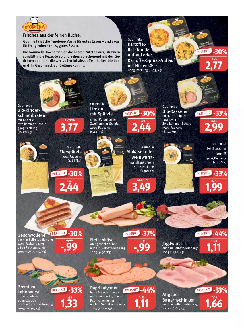 Aktueller Prospekt Feneberg - Prospekte - von 27.10 bis 29.10.2022 - strona 3 - produkty: auer, aufschnitt, Bau, Bauer, Bauernschinken, bio, braten, cin, eier, eierspätzle, eis, fleisch, fleischkäse, geback, gutes essen, hirtenkäse, jagdwurst, kartoffel, Kartoffelpüree, Käse, kasseler, Kraut, küche, leberwurst, LG, linsen, lyoner, mac, maultaschen, Ofen, paprika, püree, reis, rezept, rezepte, rind, rinder, Schal, Schale, schinken, schmorbraten, schnittlauch, spinat, Tasche, taschen, Ti, tuc, Weißwurst, wiener, wolle, wurst, Yo