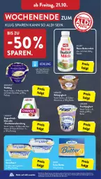 Gazetka promocyjna AldiSud - IN ZWEI WOCHEN - Gazetka - ważna od 22.10 do 22.10.2022 - strona 22 - produkty: aldi, alle artikel ohne dekoration, Becher, bourbon, butter, buttermilch, Cap, chavroux, dekoration, eis, elle, flasche, frischkäse, frischkäsezubereitung, frucht, fruchtjoghurt, gin, gnocchi, je 250-g-packung, joghur, joghurt, Käse, kräuter, landliebe, LG, mascarpone, meggle, milch, mövenpick, Müller, natur, pudding, rahmjoghurt, reine buttermilch, reis, Ria, salz, schoko, Streichzart, Ti, vanille, ziegenfrischkäse, ZTE