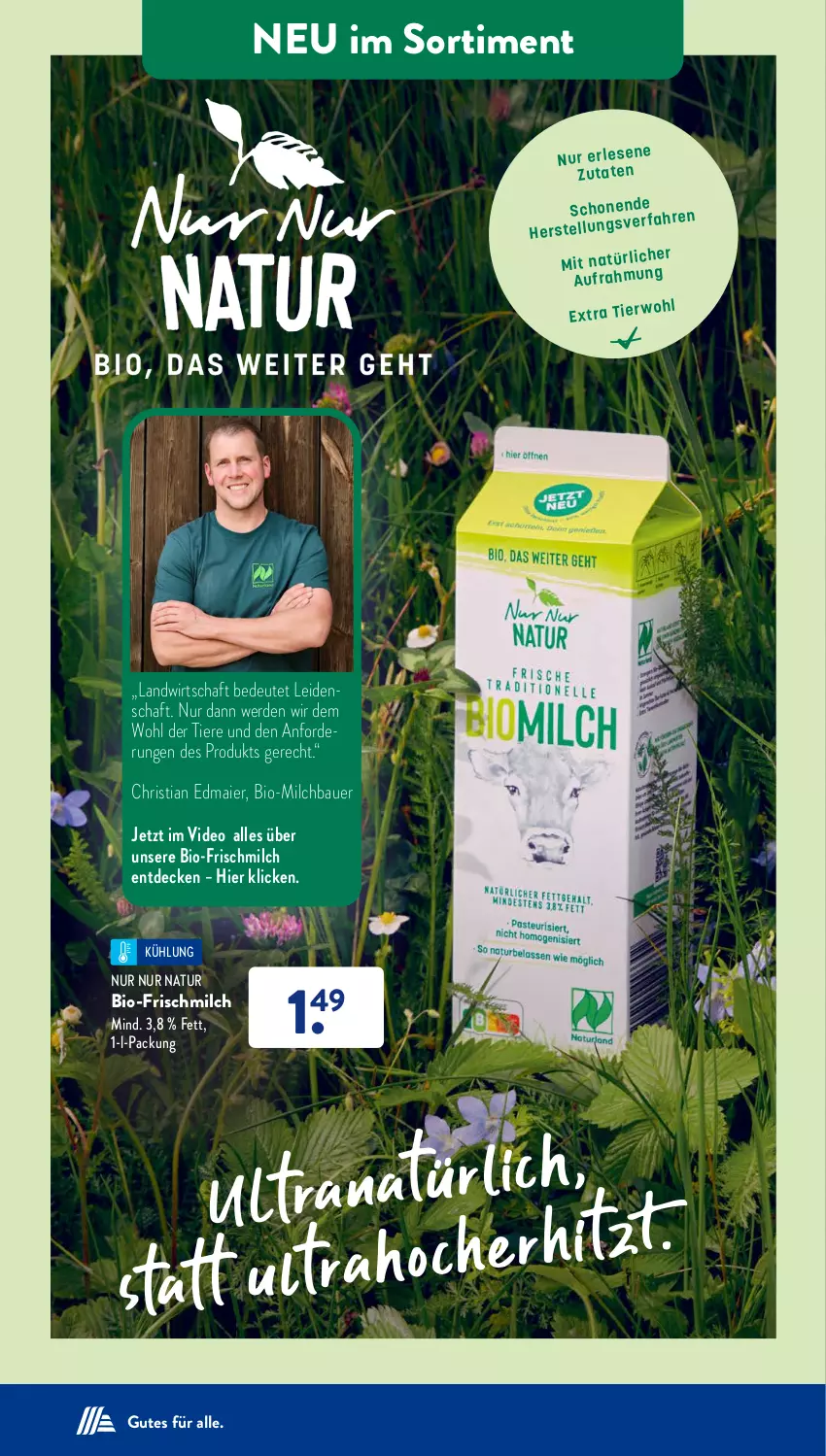 Aktueller Prospekt AldiSud - NÄCHSTE WOCHE - von 31.07 bis 05.08.2023 - strona 4 - produkty: auer, Bau, Bauer, bio, decke, deo, erde, milch, natur, Ti, Tiere