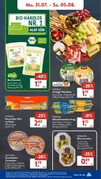 Gazetka promocyjna AldiSud - NÄCHSTE WOCHE - Gazetka - ważna od 05.08 do 05.08.2023 - strona 11 - produkty: aldi, bio, Bio-Käse, burger, camembert, dell, eis, elle, emmentaler, fertiggericht, fertiggerichte, fleisch, frikadellen, Käse, kräuter, olive, oliven, pute, reis, Ria, rind, rosmarin, schinken, Schmelzkäse, schmelzkäsezubereitung, schwein, Spezi, Ti, weichkäse, wein, wurst