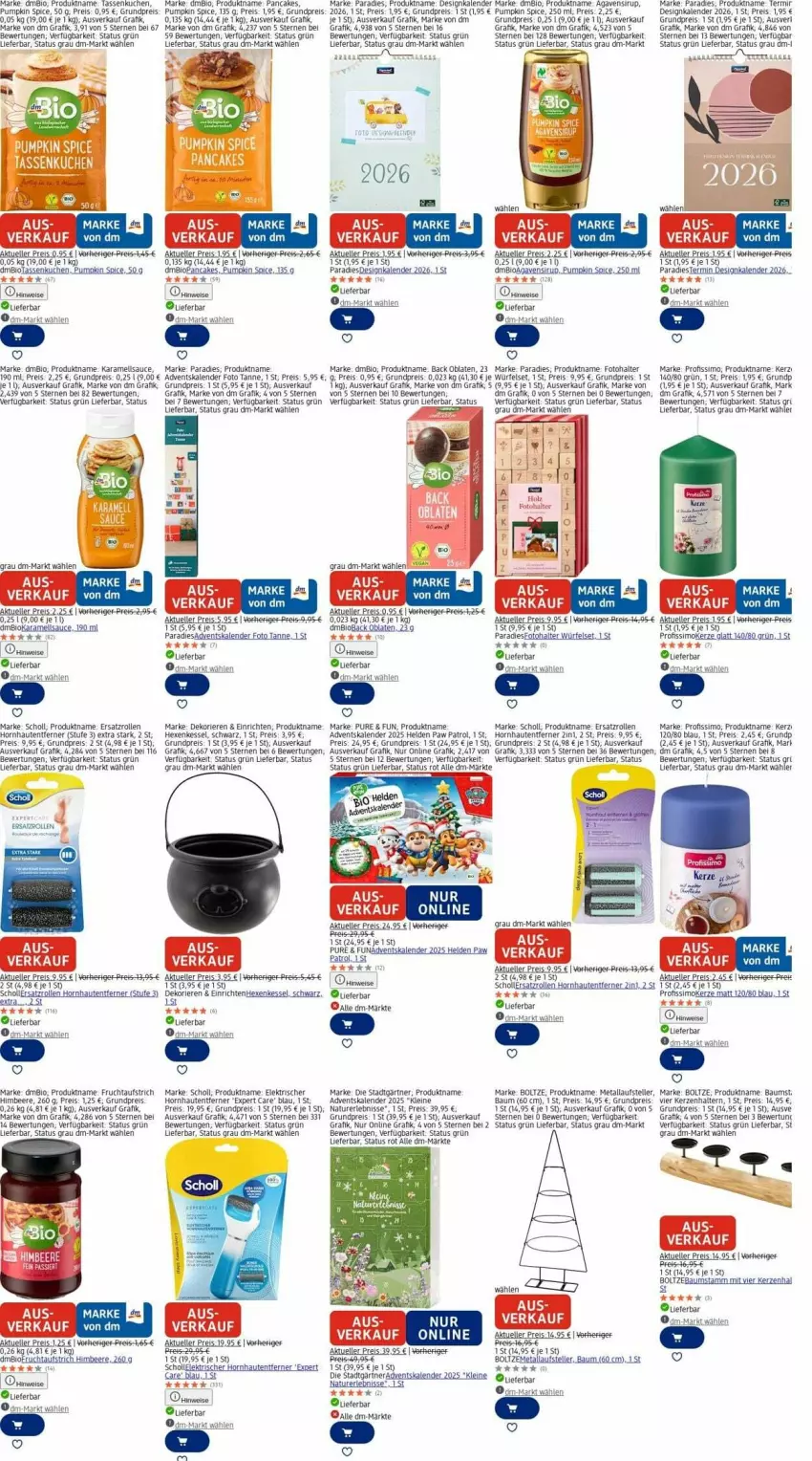 Aktueller Prospekt Dm Drogerie - Prospekte - von 15.12 bis 24.12.2025 - strona 1 - produkty: Adventskalender, agaven, aufstrich, Bau, beere, bio, eis, elle, frucht, fruchtaufstrich, himbeer, himbeere, karamell, kerze, Kerzenhalter, kuchen, leine, natur, Oblaten, Paw Patrol, Profissimo, reis, sauce, scholl, sim, sirup, tasse, teller, würfel