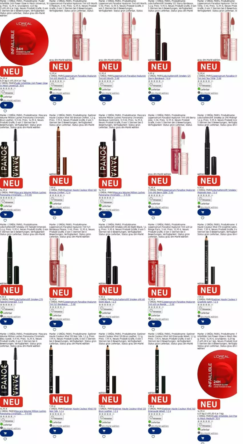 Aktueller Prospekt Dm Drogerie - Prospekte - von 15.12 bis 24.12.2025 - strona 14 - produkty: cashmere, eis, Engel, Eyeliner, hyaluron, l'oreal, lack, lion, loreal, Mascara, rama, reis, rouge, rum, Serum, slip, Ti, uhr, velvet, Wels