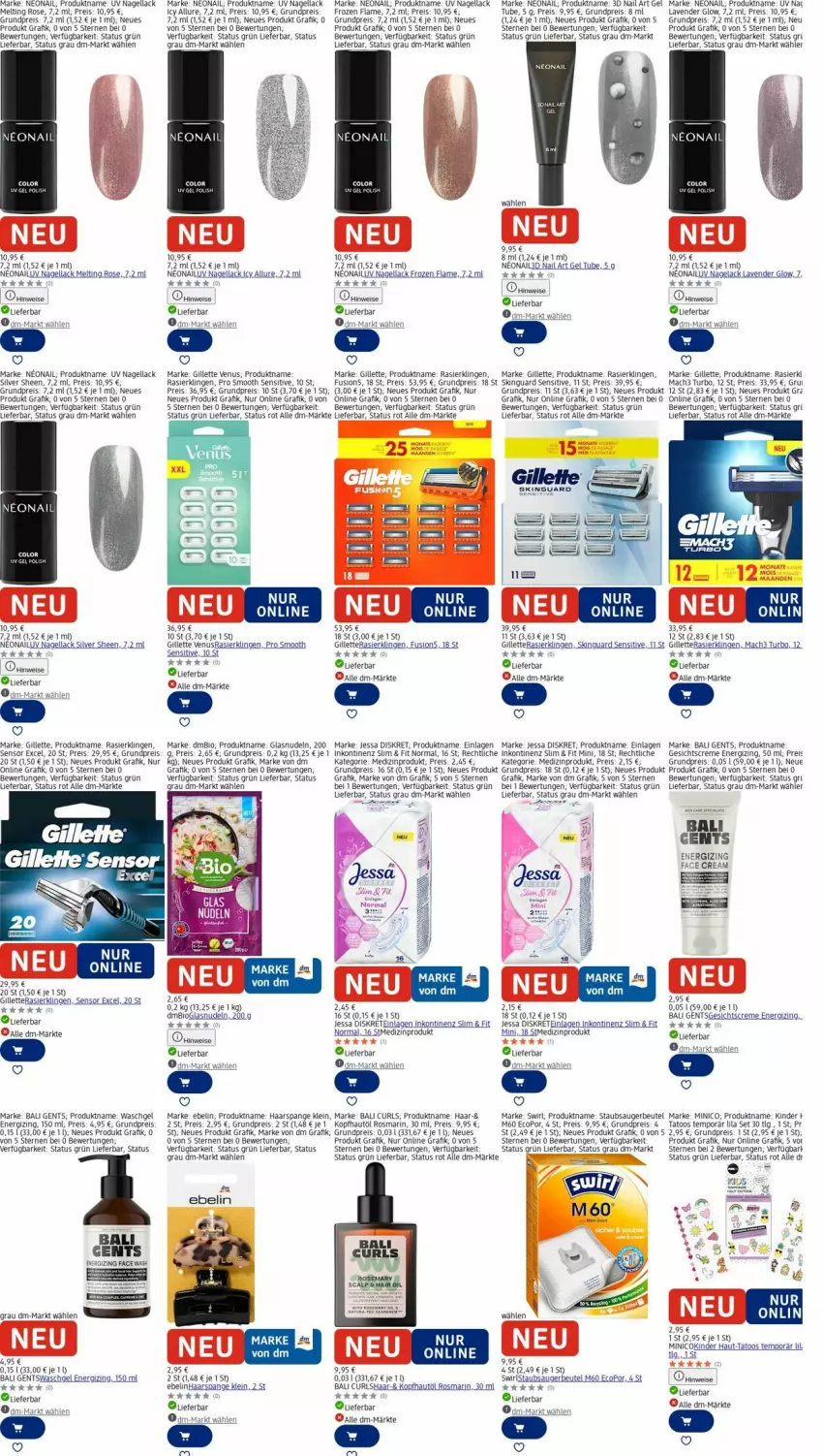 Aktueller Prospekt Dm Drogerie - Prospekte - von 15.12 bis 24.12.2025 - strona 16 - produkty: akku, beutel, bio, creme, eis, fusion5, Gesichtscreme, gillette, gillette venus, Heu, Kinder, lack, LG, mac, mach3, medizinprodukt, Nagellack, nudel, nudeln, Rasierklinge, rasierklingen, reis, ring, rosmarin, skinguard, staubsauger, staubsaugerbeutel, swirl, tee, Tempo, Ti, venus, waschgel