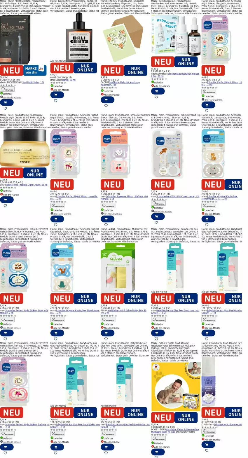 Aktueller Prospekt Dm Drogerie - Prospekte - von 15.12 bis 24.12.2025 - strona 17 - produkty: akku, alleinfuttermittel, creme, eis, flasche, früchte, geschenkset, gin, hero, LG, mam, Mulltücher, nassfutter, Propolis, puma, reis, tagescreme, Ti, tücher