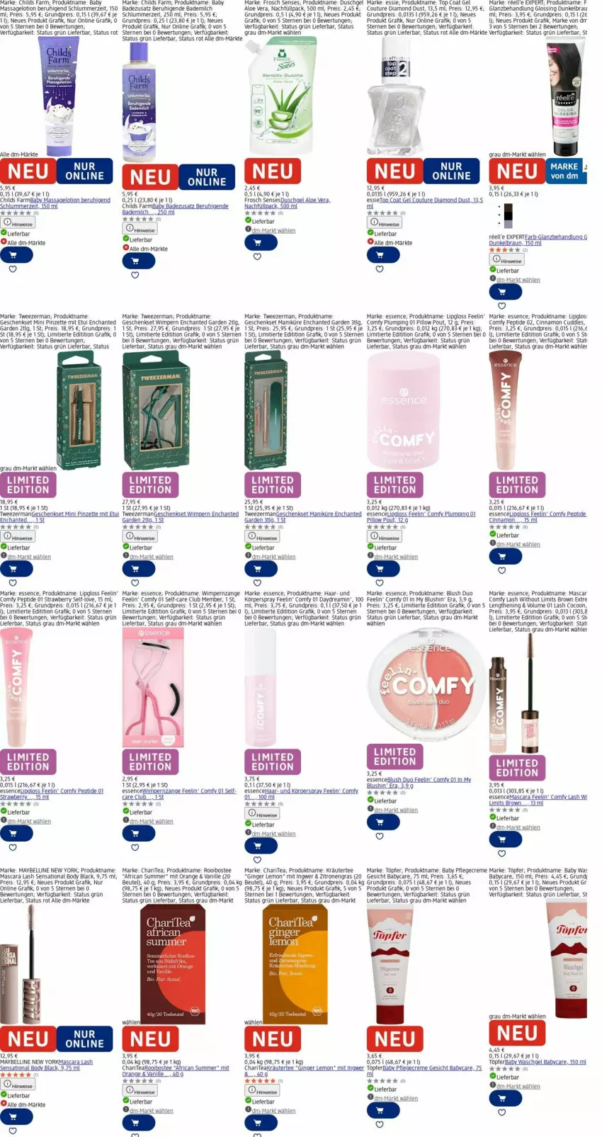 Aktueller Prospekt Dm Drogerie - Prospekte - von 15.12 bis 24.12.2025 - strona 18 - produkty: aloe vera, Baby Pflegecreme, Bad, beutel, body, braun, cin, creme, duschgel, eis, elle, Frosch, geschenkset, gin, ginger, Heu, ingwer, Körperspray, kräuter, lack, LG, Lipgloss, Lotion, Mascara, Maybelline, milch, orange, Pflegecreme, Pinzette, reis, tee, Ti, uhr, vanille, waschgel, Yo, zitrone, zitronen