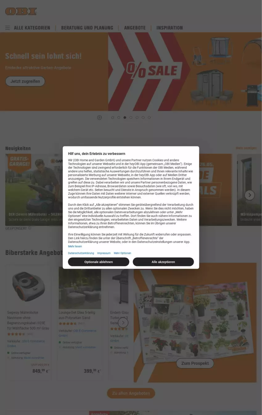 Aktueller Prospekt Obi - Prospekte - von 27.05 bis 04.06.2025 - strona 1 - produkty: cookie, cookies, eis, elle, erde, Persona, reifen, rel, ritter, rwe, Ti, Tiere, tisch, weck, Yo, ZTE