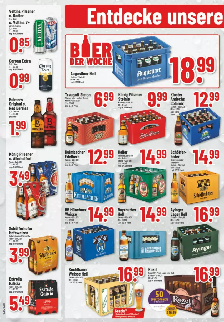 Aktueller Prospekt Trinkgut - Prospekte - von 05.03 bis 09.03.2024 - strona 3 - produkty: alkohol, auer, Bau, Bauer, corona, corona extra, eis, gin, Hefe, hefeweizen, könig pilsener, Kozel, pils, pilsener, rel, schöfferhofer, sim, Ti, veltins, veltins pilsener