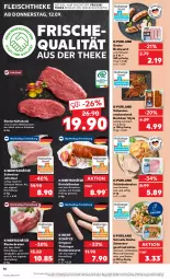 Gazetka promocyjna Kaufland - Prospekt - Gazetka - ważna od 18.09 do 18.09.2024 - strona 14 - produkty: angebot, beef, bier, braten, bratwurst, brokkoli, champignon, champignons, deo, eis, elle, fleisch, geschnetzeltes, gewürz, gin, grobe bratwurst, hüftsteak, jungbullen, Knödel, küche, mais, Nackensteak, original thüringer, purland, rind, rinder, rinderbraten, ring, rostbratwurst, saft, schinken, schinkenbraten, schnitzel, schwein, schweine, schweinenacken, schweineschnitzel, steak, thüringer rostbratwurst, Ti, wein, weine, wiener, wurst, Zelt, ZTE