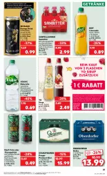 Gazetka promocyjna Kaufland - Prospekt - Gazetka - ważna od 18.09 do 18.09.2024 - strona 25 - produkty: abis, aktionspreis, Alwa, ananas, angebot, angebote, bier, Brei, cola, coupon, deit, drink, eis, elle, energy drink, erfrischungsgetränk, früchte, früchten, getränk, getränke, kokos, kräuter, kräutern, lack, limo, limonade, mac, mineralwasser, natur, natürliches mineralwasser, orange, reis, rel, Sanbittèr, sanpellegrino, sirup, Staropramen, Ti, volvic, wasser, Yo, ZTE