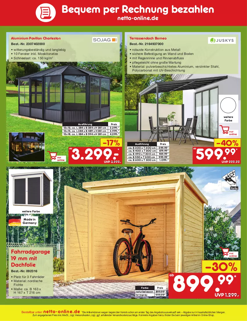 Aktueller Prospekt Netto Marken-Discount - Filial-Angebote - von 25.09 bis 30.09.2023 - strona 53 - produkty: angebot, Bona, eis, Fahrrad, fenster, Germ, moskitonetz, natur, ndk, pavillon, reis, Ria, Ti, ZTE