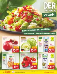 Gazetka promocyjna Netto Marken-Discount - Filial-Angebote - Gazetka - ważna od 30.09 do 30.09.2023 - strona 10 - produkty: alpro, apfel, asti, bestpreis, bio, biobio, creme, drink, eis, eisbergsalat, grana, granatapfel, granatapfelkerne, Kochcreme, linsen, natur, ndk, paprika, paprika rot, Rana, reis, rel, salat, soja, Sojadrink, Ti