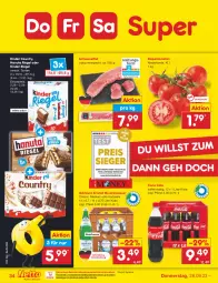 Gazetka promocyjna Netto Marken-Discount - Filial-Angebote - Gazetka - ważna od 30.09 do 30.09.2023 - strona 36 - produkty: Alwa, asti, bestpreis, cola, eis, elle, filet, flasche, glasflasche, hanuta, Kinder, kinder country, kinder riegel, mineralwasser, Mineralwasser Classic, natur, ndk, reis, rel, riegel, rispentomaten, schwein, schweine, schweinefilet, Ti, tomate, tomaten, wasser, wein, weine