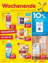 Gazetka promocyjna Netto Marken-Discount - Filial-Angebote - Gazetka - ważna od 30.09 do 30.09.2023 - strona 37 - produkty: angebot, Apple, bestpreis, eis, Elektro, elle, fol epi, frische milch, gutschein, milch, nuss, rama, Rauch, reis, reiss, sac, Softlan, steckdose, Ti, walnuss, walnusskerne, weichspüler, ZTE