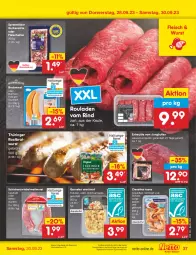 Gazetka promocyjna Netto Marken-Discount - Filial-Angebote - Gazetka - ważna od 30.09 do 30.09.2023 - strona 39 - produkty: angebot, aqua, bestpreis, bockwurst, bratwurst, buch, chili, eis, entrecôte, fleisch, garnelen, gurke, gurken, Holz, jungbullen, kräuter, marinade, Mett, mettwurst, reis, rind, ring, rostbratwurst, rouladen, salz, Schal, Schale, schinken, spreewälder, thüringer rostbratwurst, Ti, wurst, ZTE, zwiebel, zwiebelmettwurst