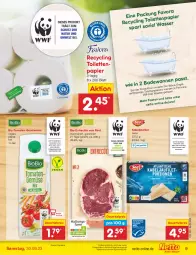 Gazetka promocyjna Netto Marken-Discount - Filial-Angebote - Gazetka - ważna od 30.09 do 30.09.2023 - strona 9 - produkty: angebot, auer, bestpreis, bio, Clin, dauertiefpreis, discount, eis, Elan, entrecôte, filet, fisch, fische, Fischer, kabeljaufilet, natur, papier, reis, rind, Schere, Ti, tiefpreis, toilettenpapier, tomate, tomaten, wasser, ZTE