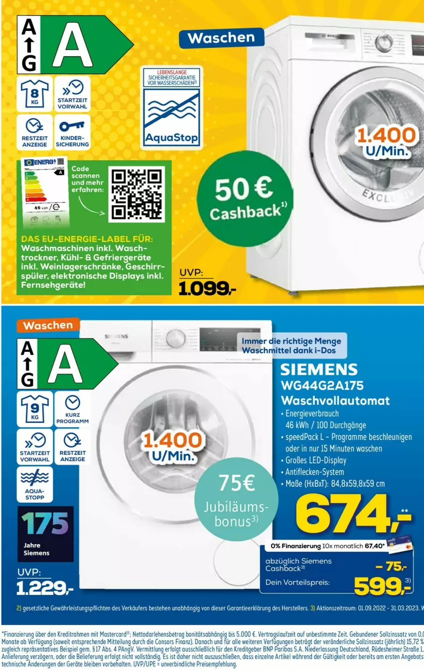 Aktueller Prospekt Euronics - Prospekte - von 22.02 bis 01.03.2023 - strona 29 - produkty: aqua, eis, Elektro, elle, Kinder, lays, siemens, teller, Ti, Trockner, waschmittel