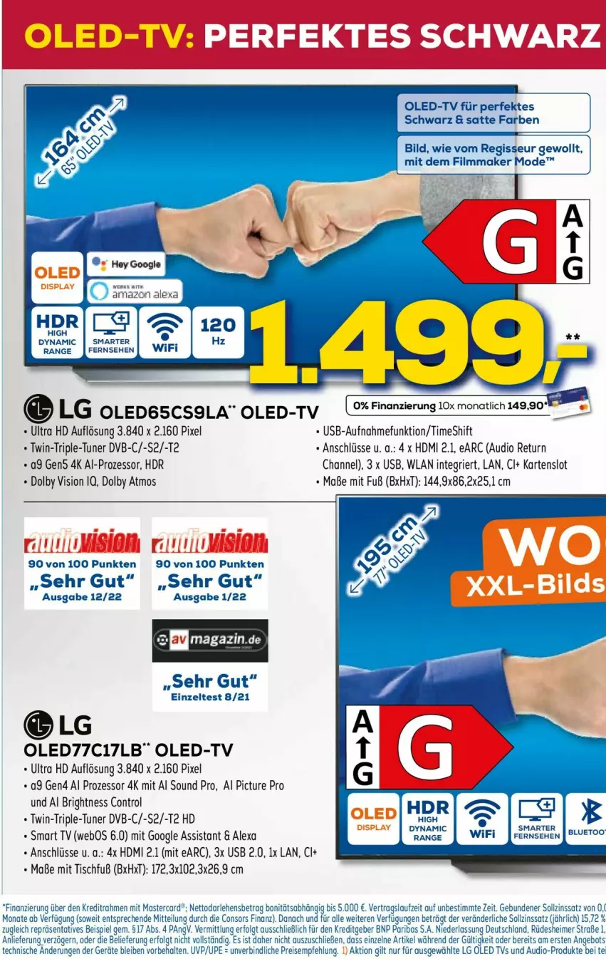 Aktueller Prospekt Euronics - Prospekte - von 22.02 bis 01.03.2023 - strona 5 - produkty: alexa, angebot, consors finanz, dvb, eimer, eis, HDMI, led tv, LG, magazin, mastercard, Mode, oled tv, Oled-TV, reis, smart tv, Ti, tisch, tuner, usb, Zelt