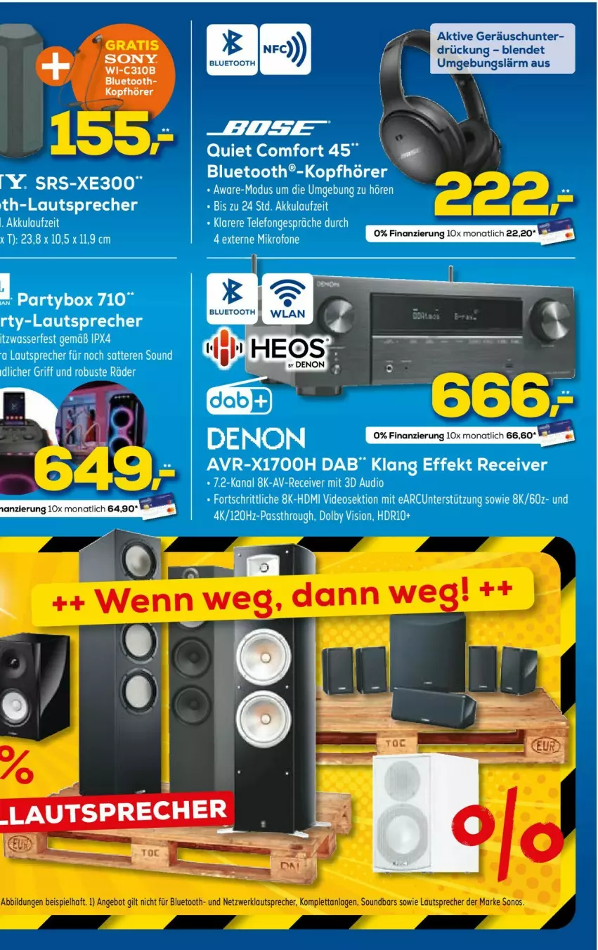 Aktueller Prospekt Euronics - Prospekte - von 22.02 bis 01.03.2023 - strona 8 - produkty: angebot, eis, kopfhörer, lautsprecher, LG, Receiver, Sonos, soundbar, Ti