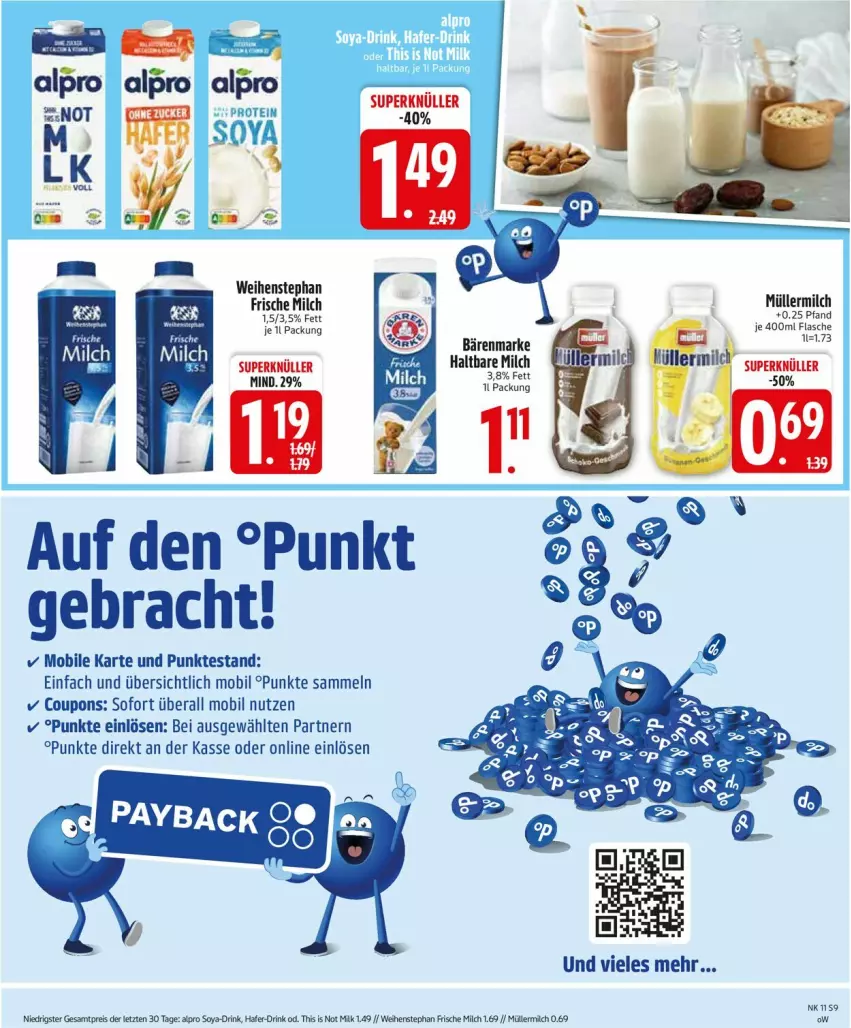 Aktueller Prospekt Edeka - Prospekte - von 10.03 bis 15.03.2025 - strona 11 - produkty: alpro, bärenmarke, coupon, coupons, drink, frische milch, hafer, haltbare milch, milch, Müller, müllermilch, soya, weihenstephan, ZTE