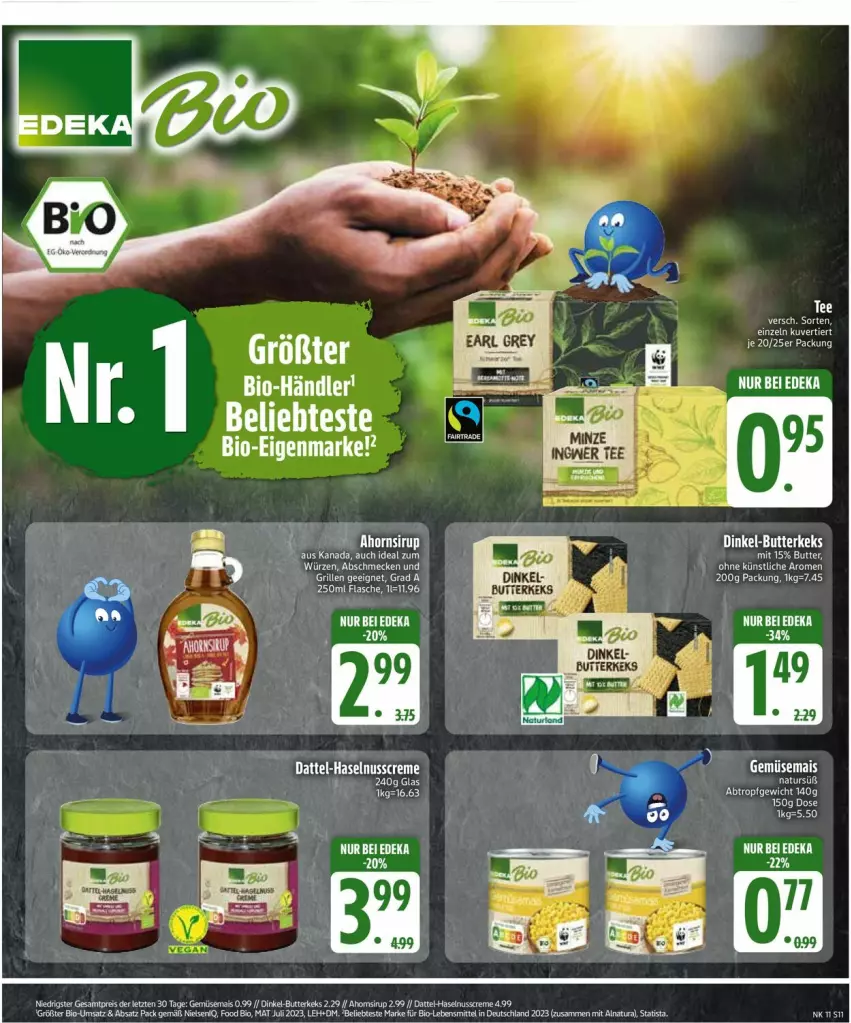 Aktueller Prospekt Edeka - Prospekte - von 10.03 bis 15.03.2025 - strona 13 - produkty: bio, butter, butterkeks, creme, flasche, gemüsemais, grill, haselnuss, Haselnusscreme, keks, lebensmittel, mais, natur, natura, nuss, Ti, ZTE