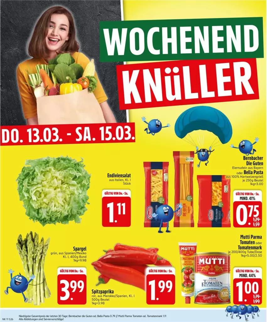 Aktueller Prospekt Edeka - Prospekte - von 10.03 bis 15.03.2025 - strona 28 - produkty: bernbacher, beutel, eier, eiernudeln, hartweizen, Mutti, nudel, nudeln, pasta, salat, spargel, Ti, tomate, tomaten, tomatenmark