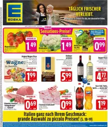 Gazetka promocyjna Edeka - Prospekte - Gazetka - ważna od 15.03 do 15.03.2025 - strona 3 - produkty: aufschnitt, bier, bierschinken, blume, blumen, blumenkohl, bohne, bohnen, braten, coca-cola, cola, dallmayr, doppio passo, eis, fanta, flasche, frischwurst-aufschnitt, gin, grill, grillo, gulasch, kaffee, LG, mac, Mezzo Mix, oder piccolinis, original wagner, passo, piccolinis, pizza, primitivo, prodomo, reis, rispentomaten, schinken, schnitzel, schwein, schweine, schweine-schnitzel, Ti, tomate, tomaten, wagner, wein, weine, wurst