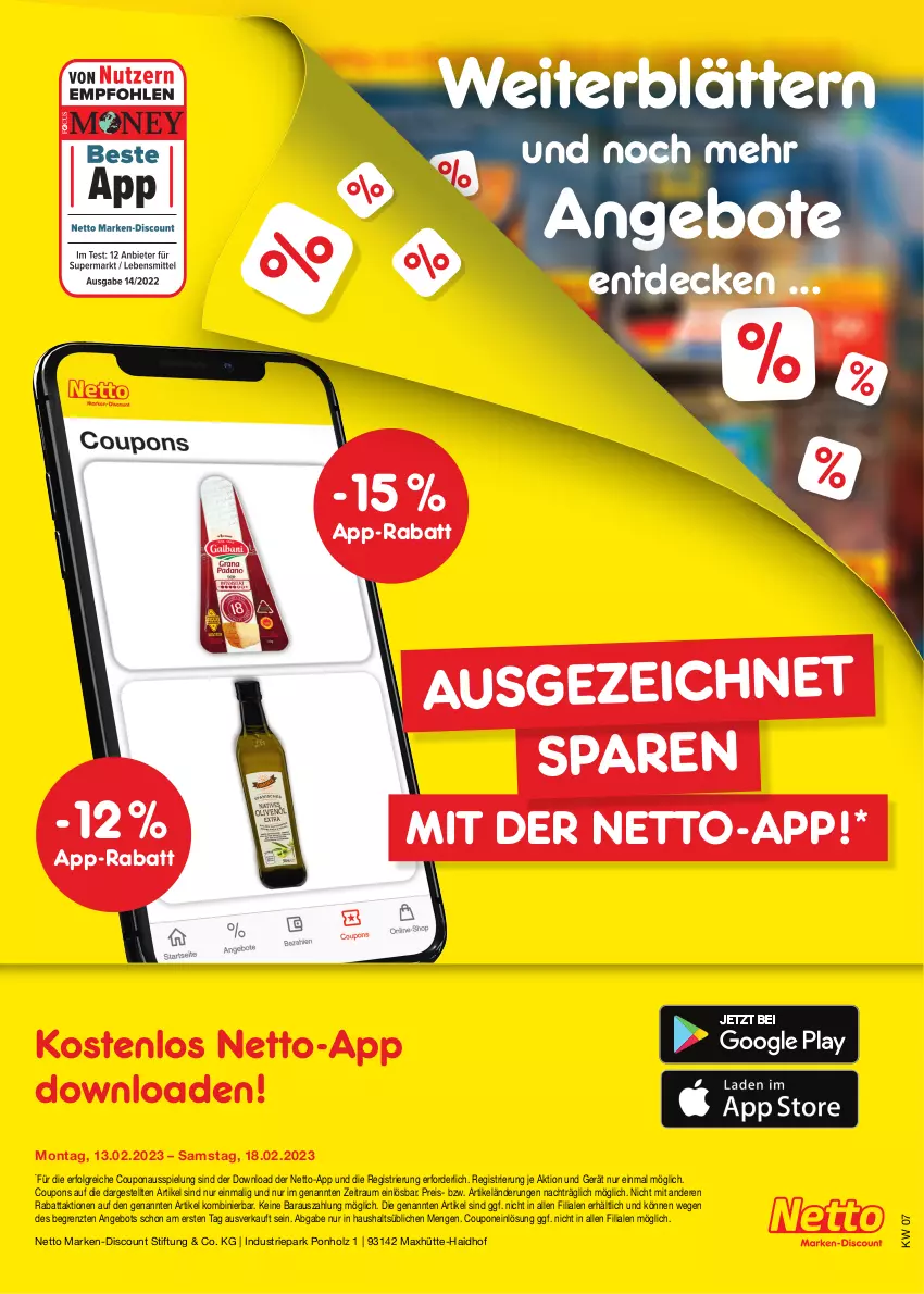 Aktueller Prospekt Netto Marken-Discount - Filial-Angebote - von 13.02 bis 18.02.2023 - strona 41 - produkty: angebot, angebote, coupon, coupons, decke, discount, eis, Holz, LG, marken-discount, reis, Ti, ZTE