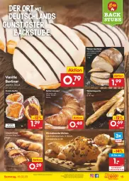 Gazetka promocyjna Netto Marken-Discount - Filial-Angebote - Gazetka - ważna od 18.02 do 18.02.2023 - strona 15 - produkty: angebot, backofen, baguette, berliner, bestpreis, brot, brötchen, butter, Croissant, eis, Kürbis, Kürbiskernbrötchen, kürbiskerne, Laugenstange, Muffin, nutella, Ofen, reis, salz, stube, Ti, vanille, weizenmischbrot, ZTE