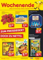 Gazetka promocyjna Netto Marken-Discount - Filial-Angebote - Gazetka - ważna od 18.02 do 18.02.2023 - strona 31 - produkty: angebot, beere, beeren, bestpreis, bio, butter, dünger, eis, erdbeere, erdbeeren, hähnchenschenkel, henkel, joghur, joghurt, maggi, maggi fix, meggle, nuss, pflanze, pflanzen, reis, rum, Schal, Schale, schenkel, Streichzart, Ti, WICK, ZTE