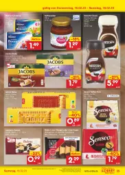 Gazetka promocyjna Netto Marken-Discount - Filial-Angebote - Gazetka - ważna od 18.02 do 18.02.2023 - strona 35 - produkty: Amber, angebot, bestpreis, bohne, bohnen, bohnenkaffee, eis, jacobs, kaffee, keks, kekse, lambertz, Ländertee, leibniz, Linzer Augen, löslicher bohnenkaffee, Meßmer, Nescafé, reis, schoko, schokolade, senseo, tee, Ti, ZTE